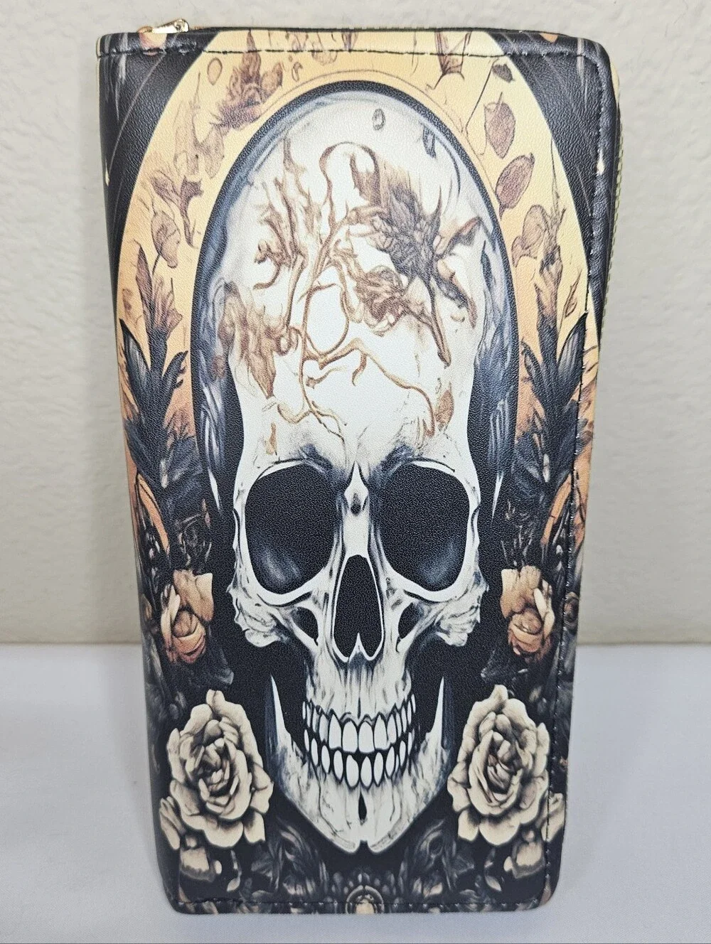 Skull & Roses Wallet/Wristlet NEW